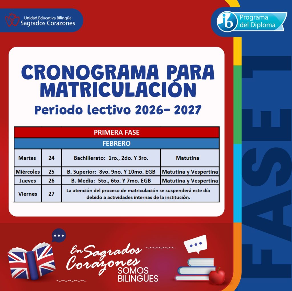 cronograma matricula 2026